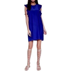 Amanda Uprichard Silk Ruffle Mini Dress